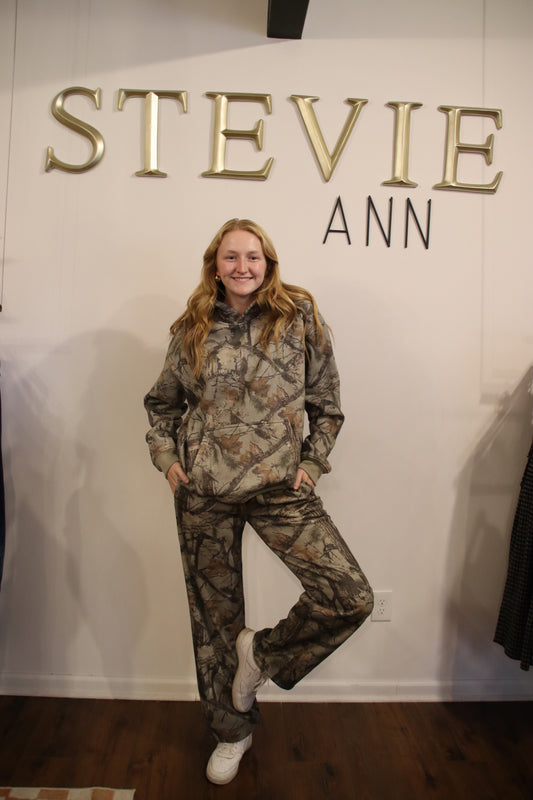Elk Woodland Camo Fleece Set