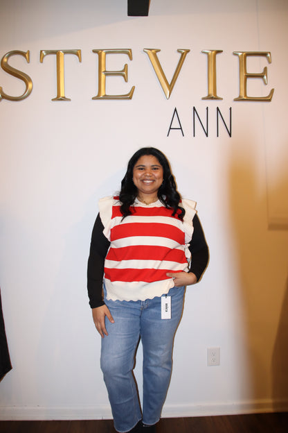 Plus Ribbon Stripe Sweater