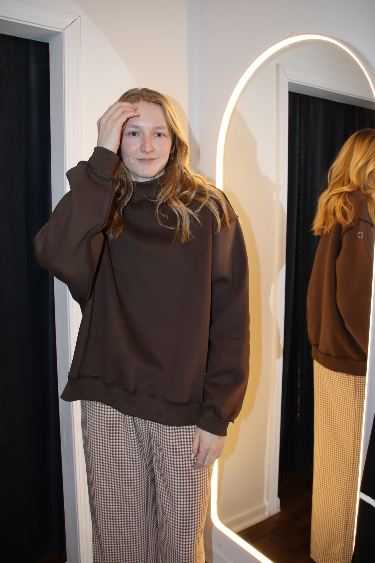 Solid Reversible Mock Neck