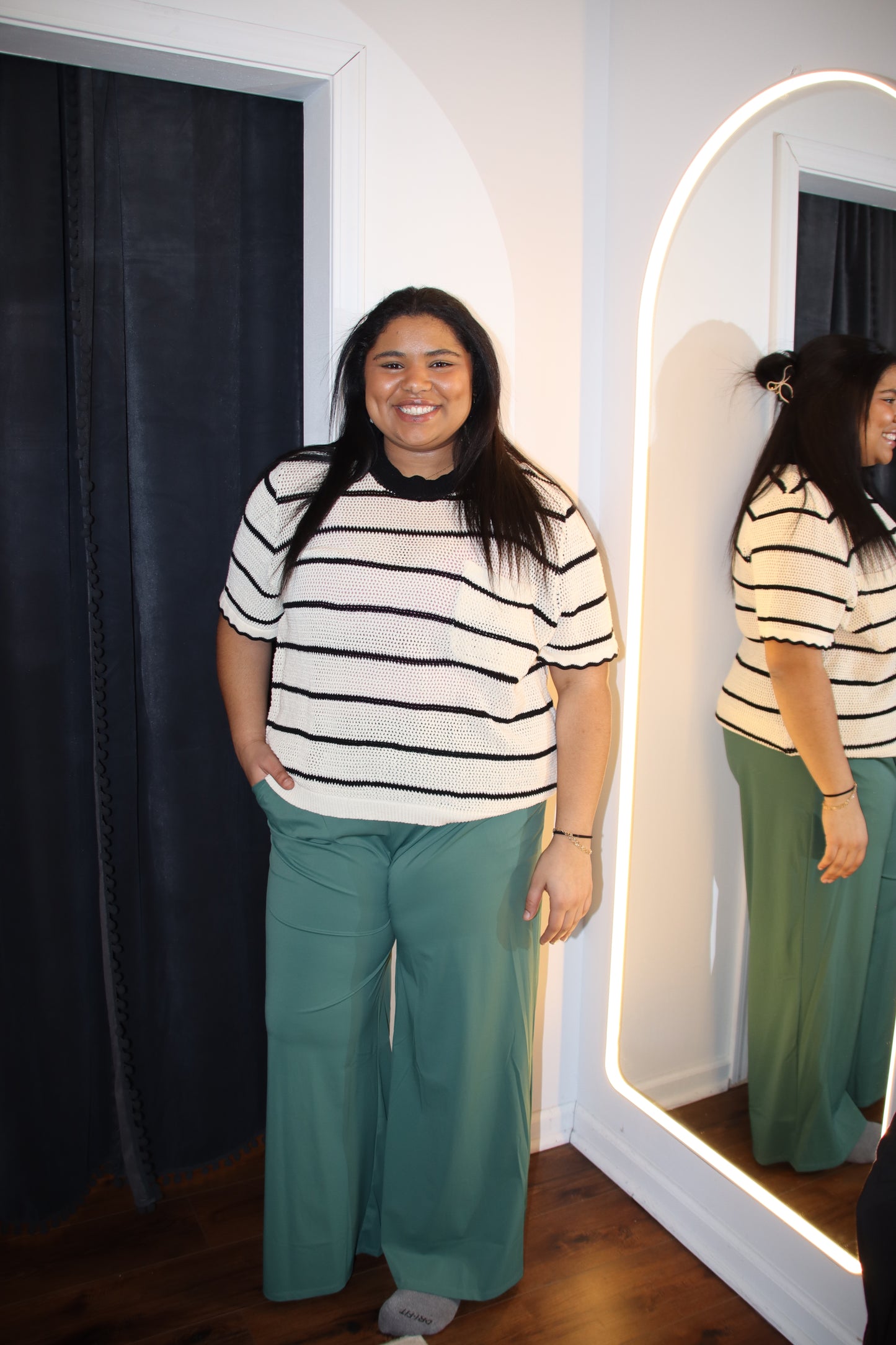 Plus Stretch Wide-Leg Pants