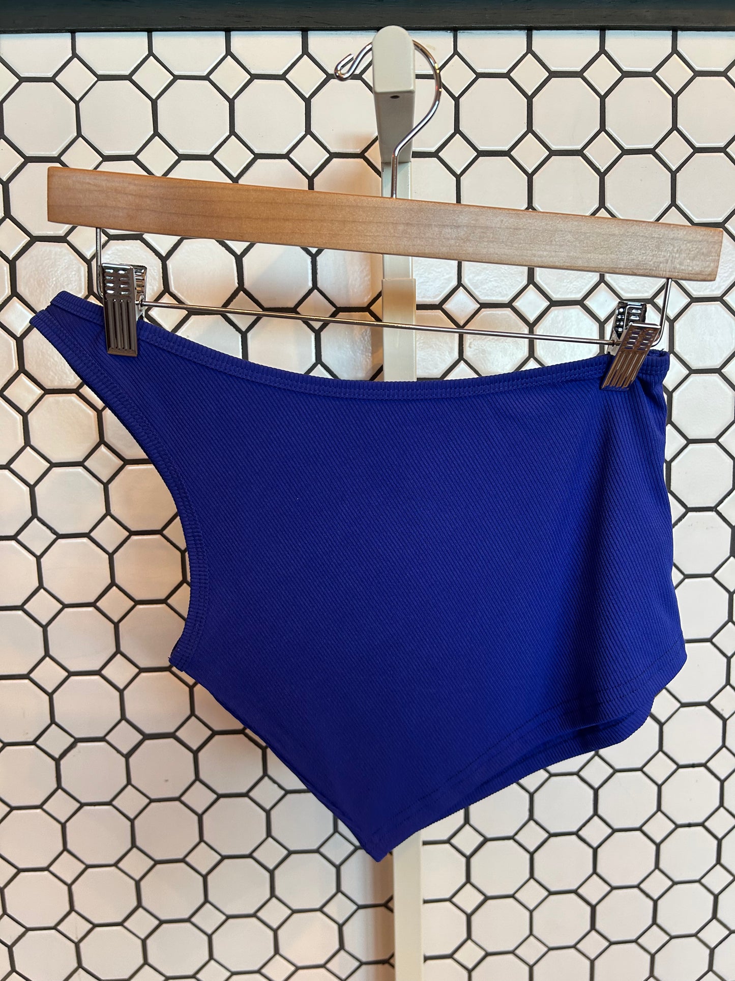 One Shoulder Tank | Blue