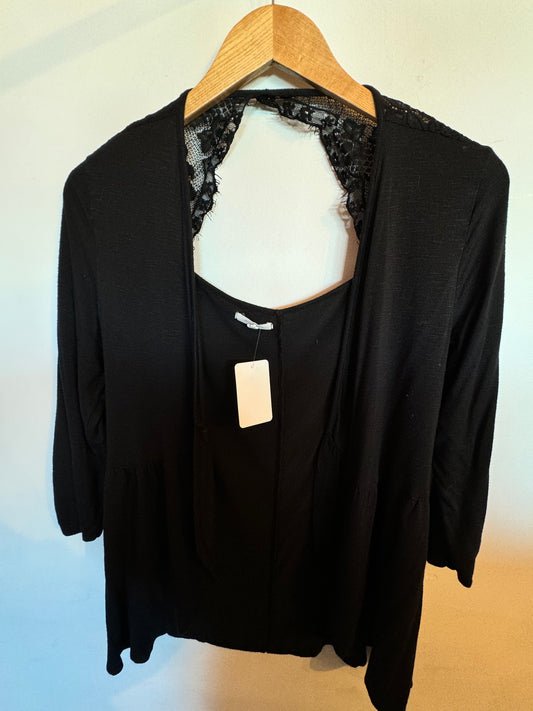 Lace Back Cardigan