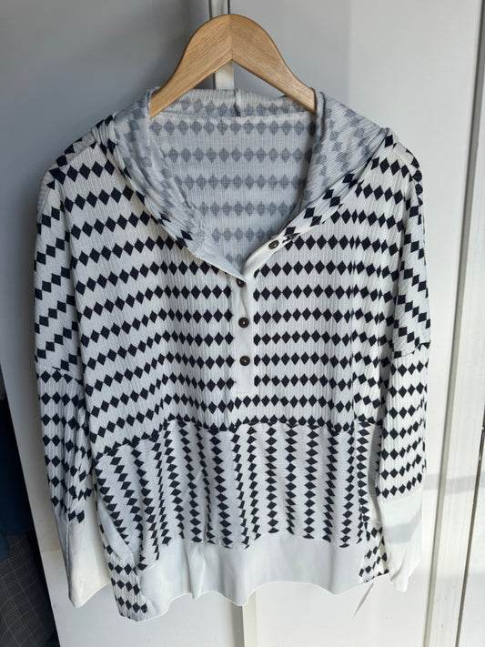 Black + White Hoodie