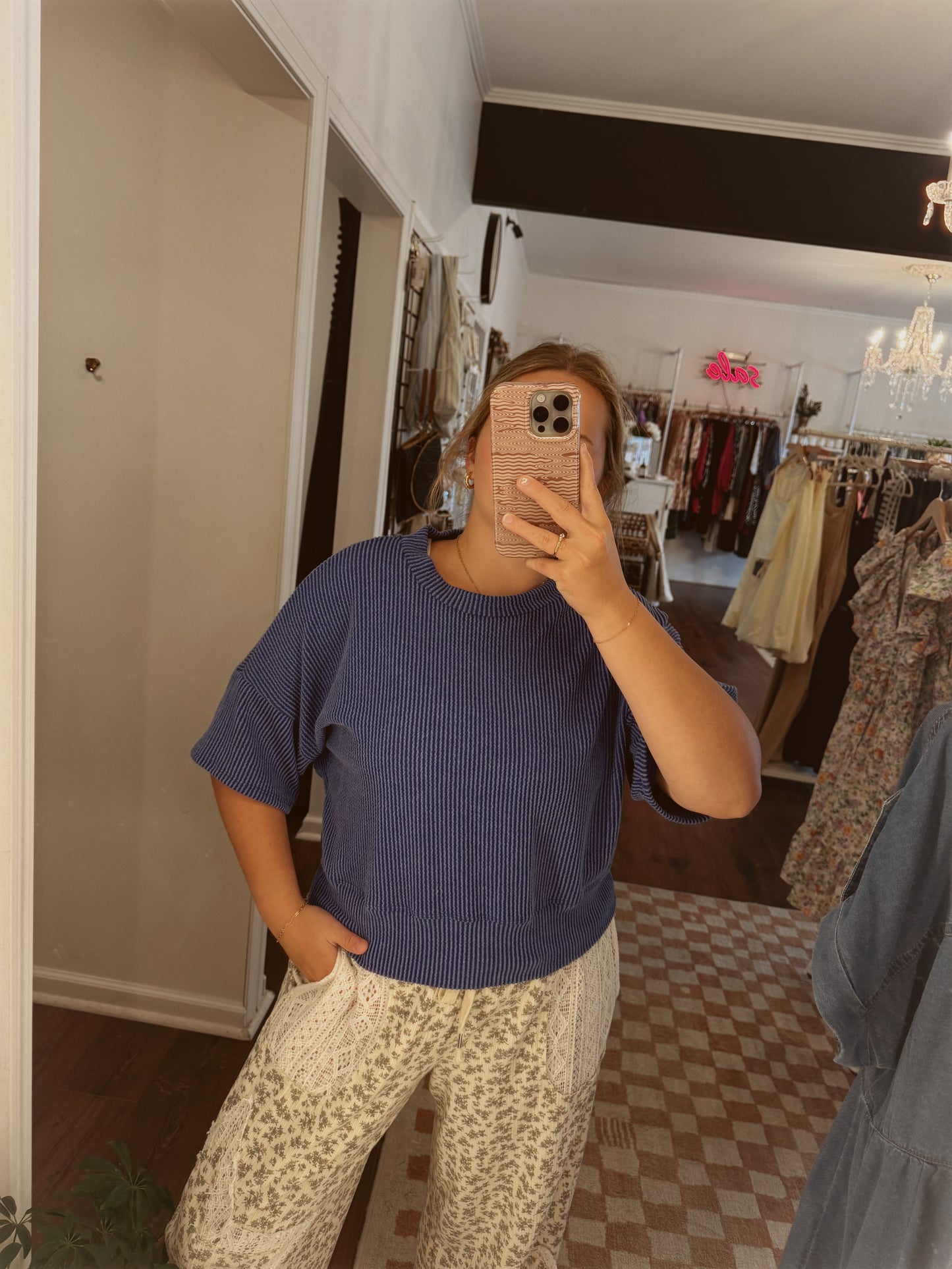 Wave Ribbed Top | Shorter Length