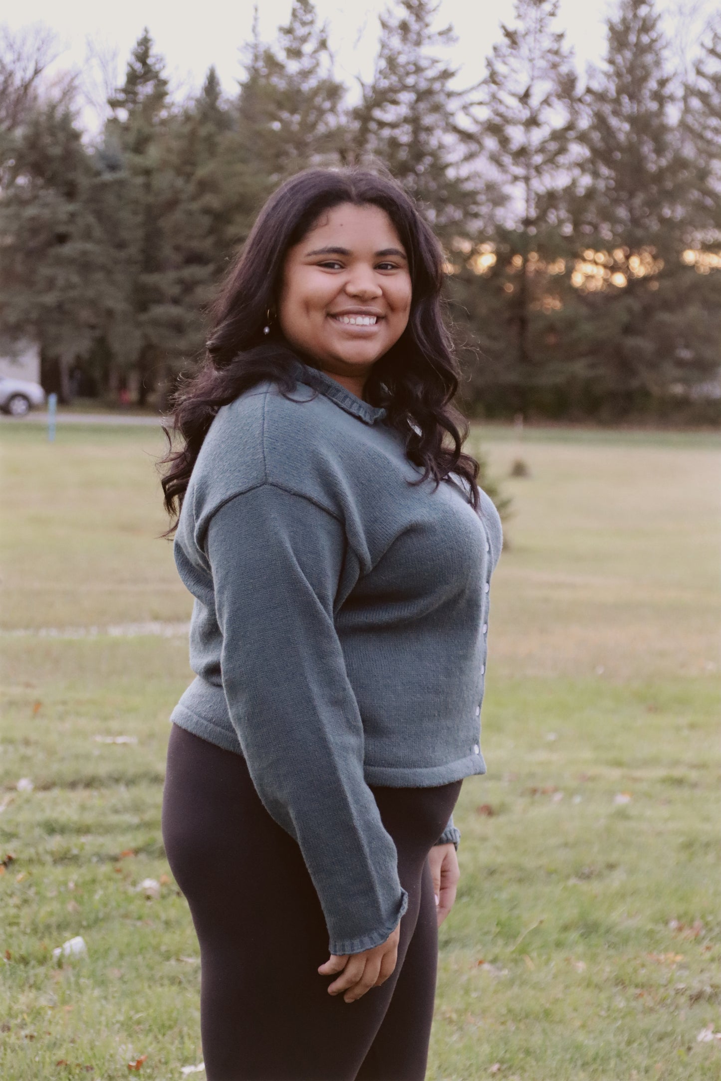 Plus Button Down Lettuce Trim Top