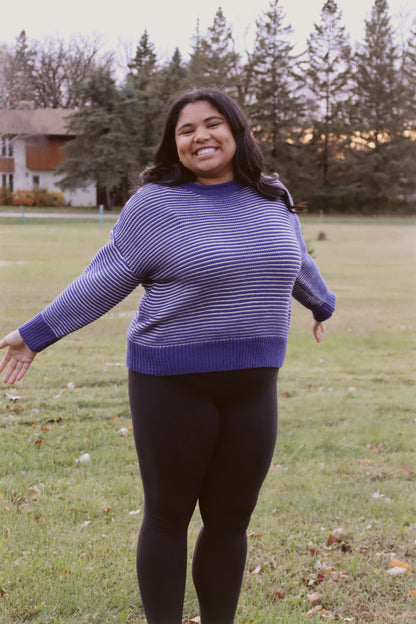 Plus Round Neck Knit Sweater