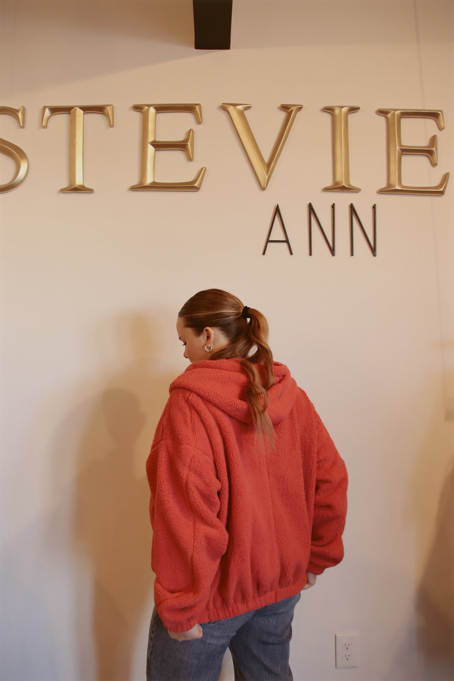 Oversized Teddy Bear Zip-Up Hoodie