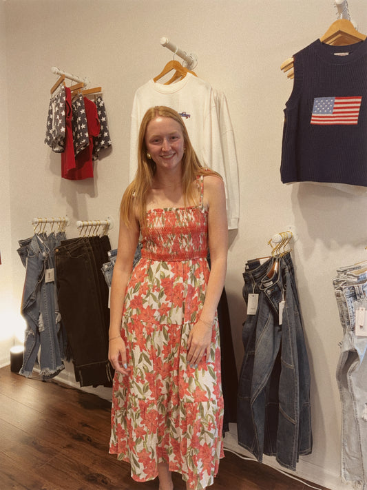 Meadow Bloom Midi Dress