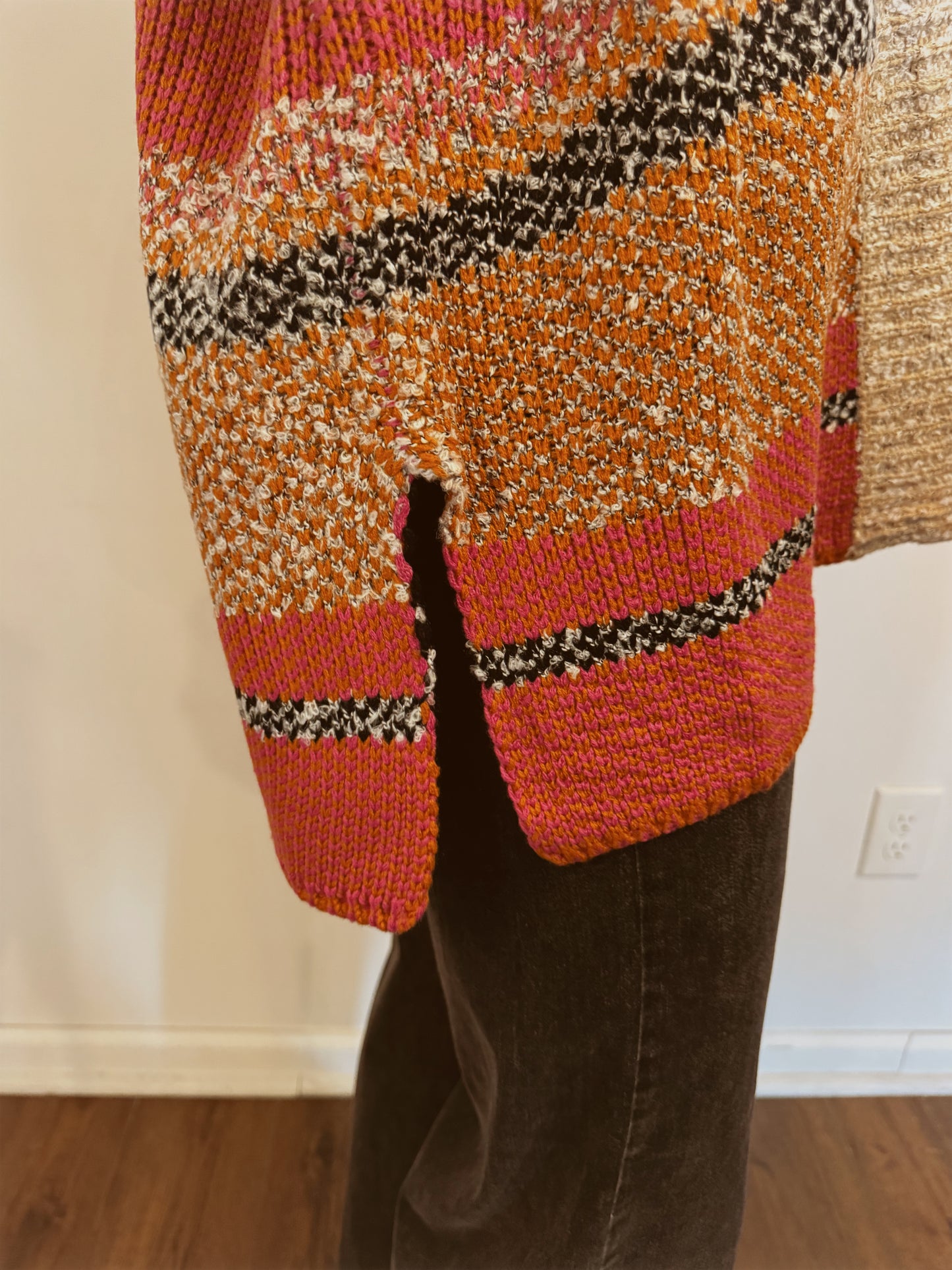 Oversized Paintbox Knit Cardigan