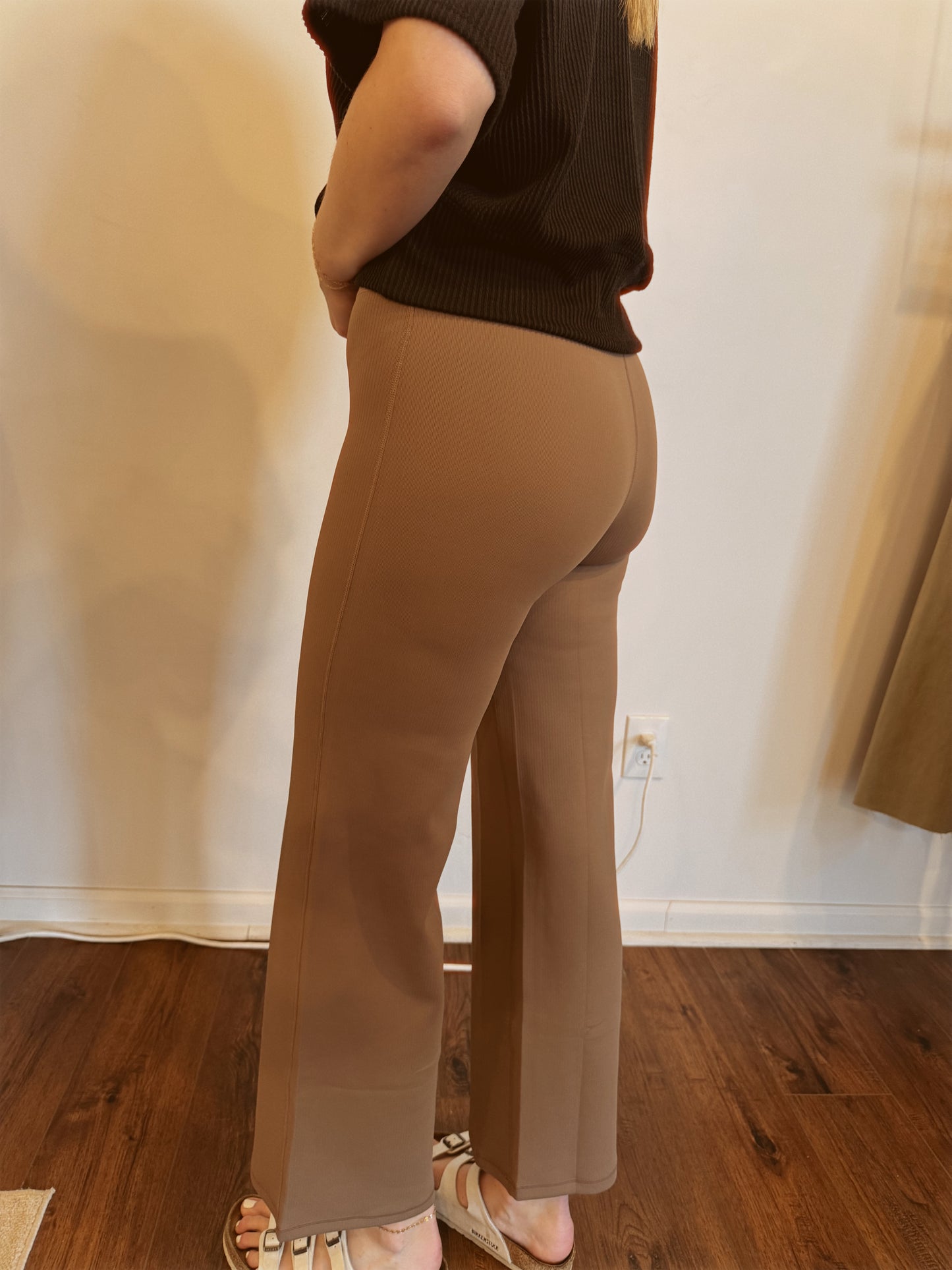 Jacquard Stripe Wide Leg Pant