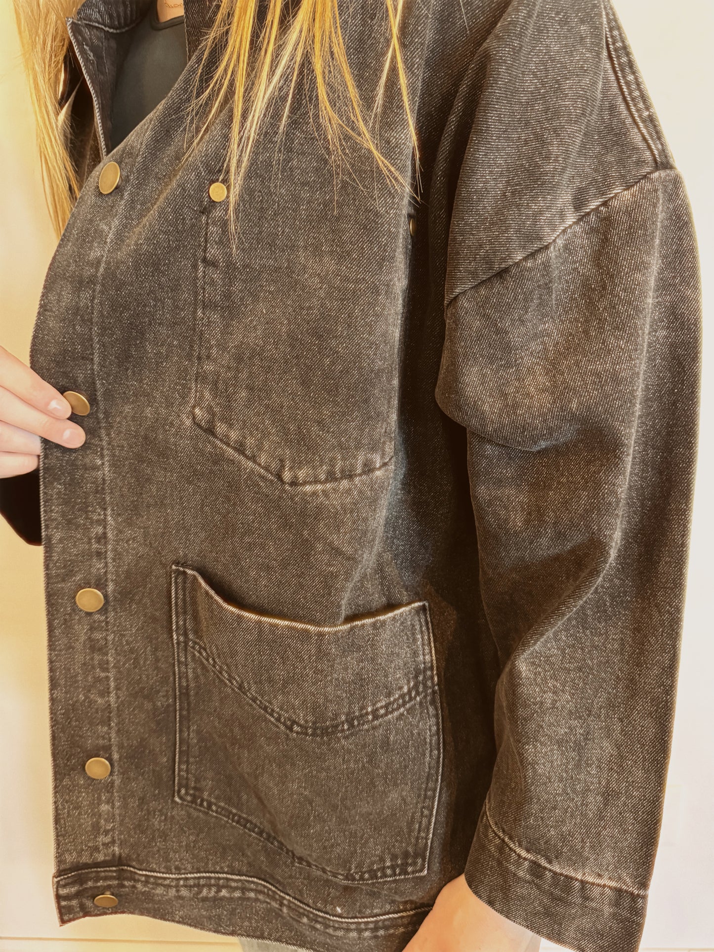Boxy-Cut Denim Jacket