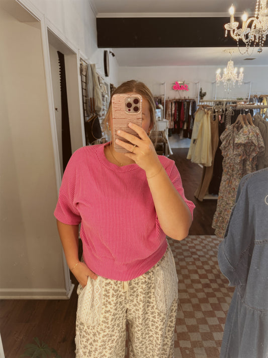Wave Ribbed Top | Shorter Length