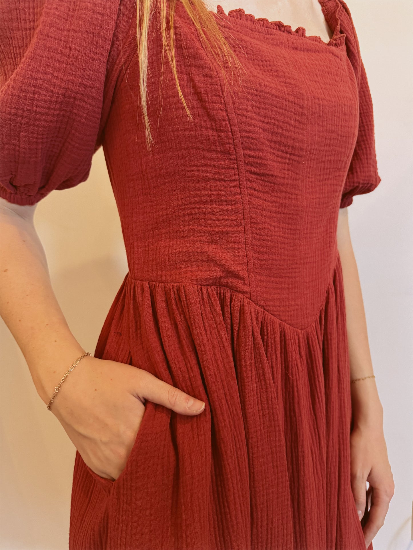 Crisp Morning Cotton Maxi Dress