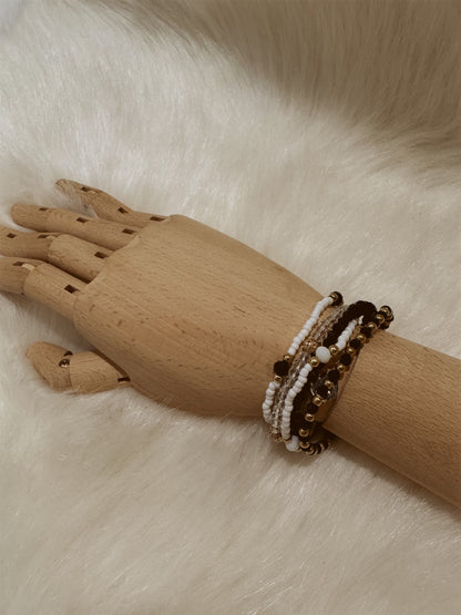 Multi-Layer Beaded Chain Bracelet