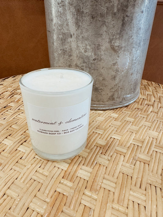 Soy Candle | Watermint + Clementine