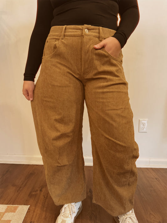 Corduroy Barrel Jeans