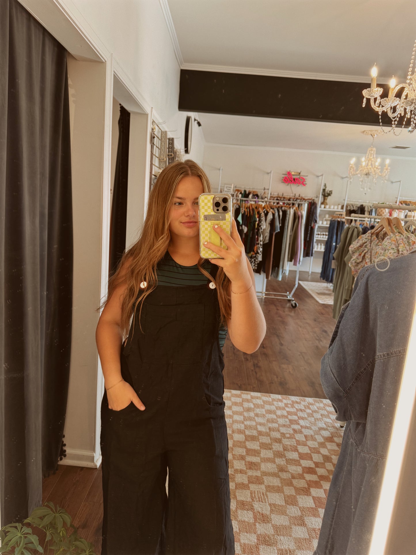 Textured Overall Jumpsuit
