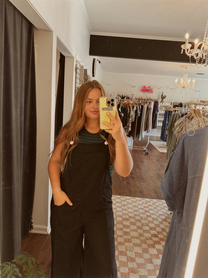 Textured Overall Jumpsuit