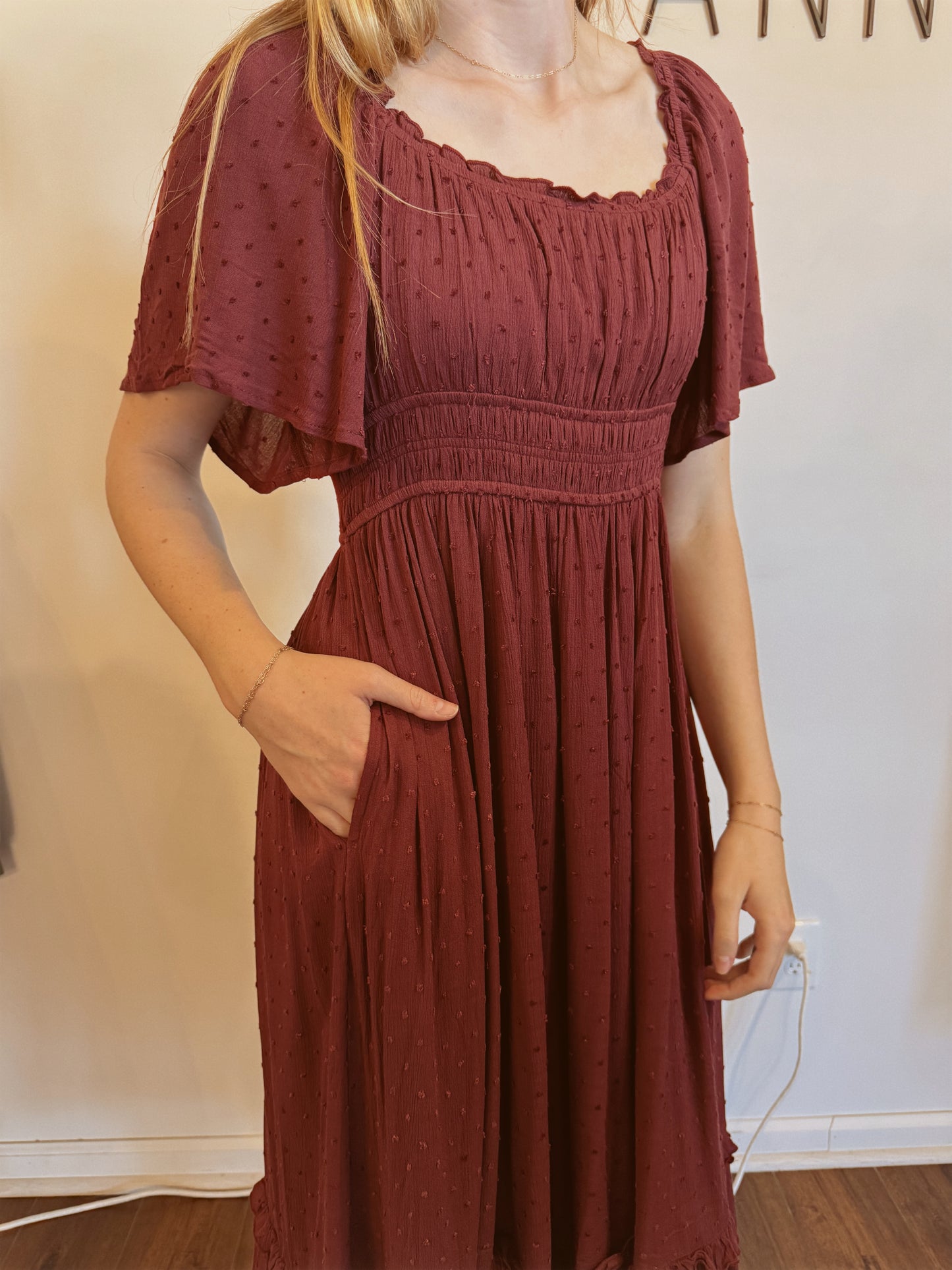 September Swiss Dot Maxi Dress