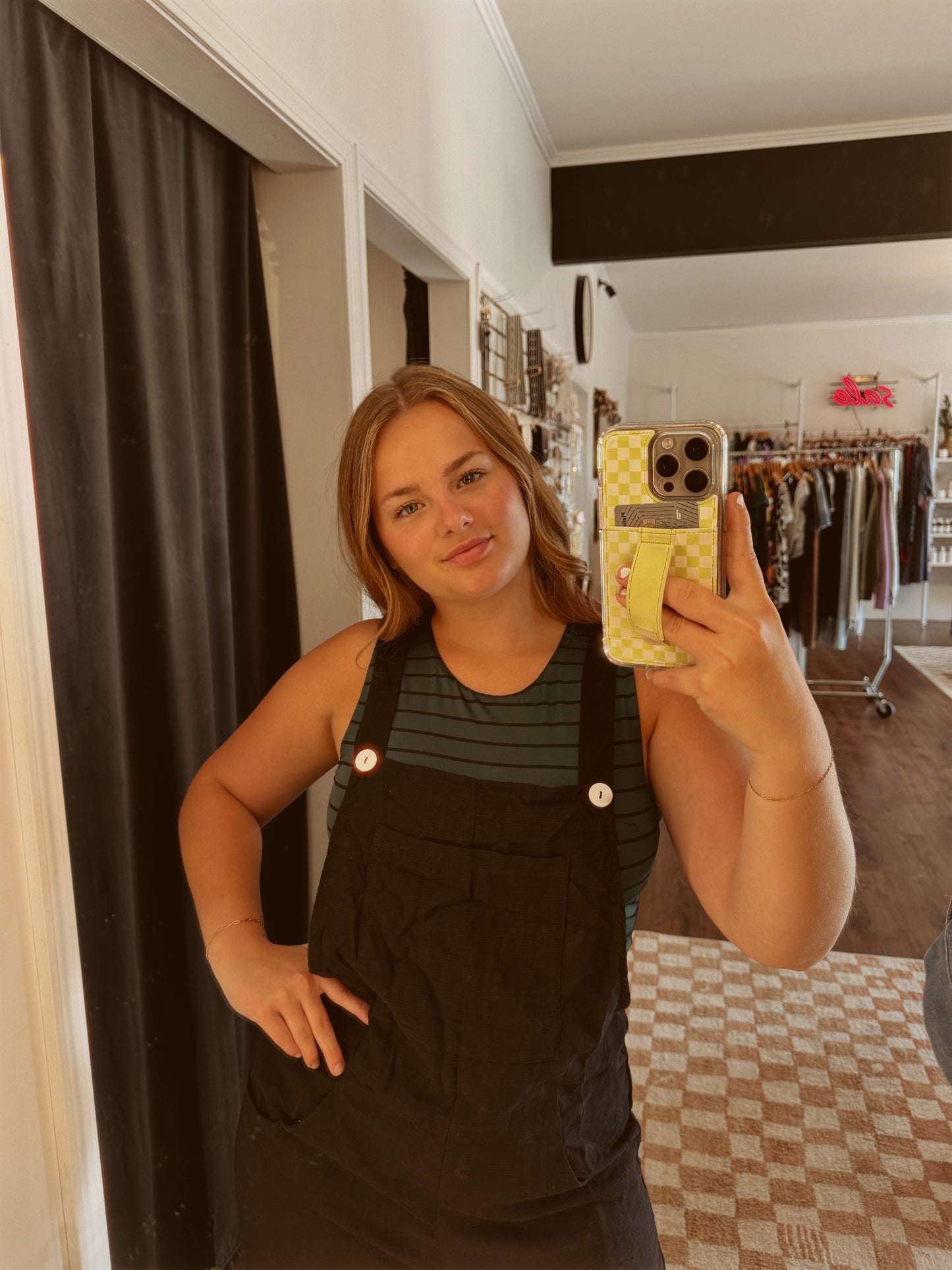 Textured Overall Jumpsuit