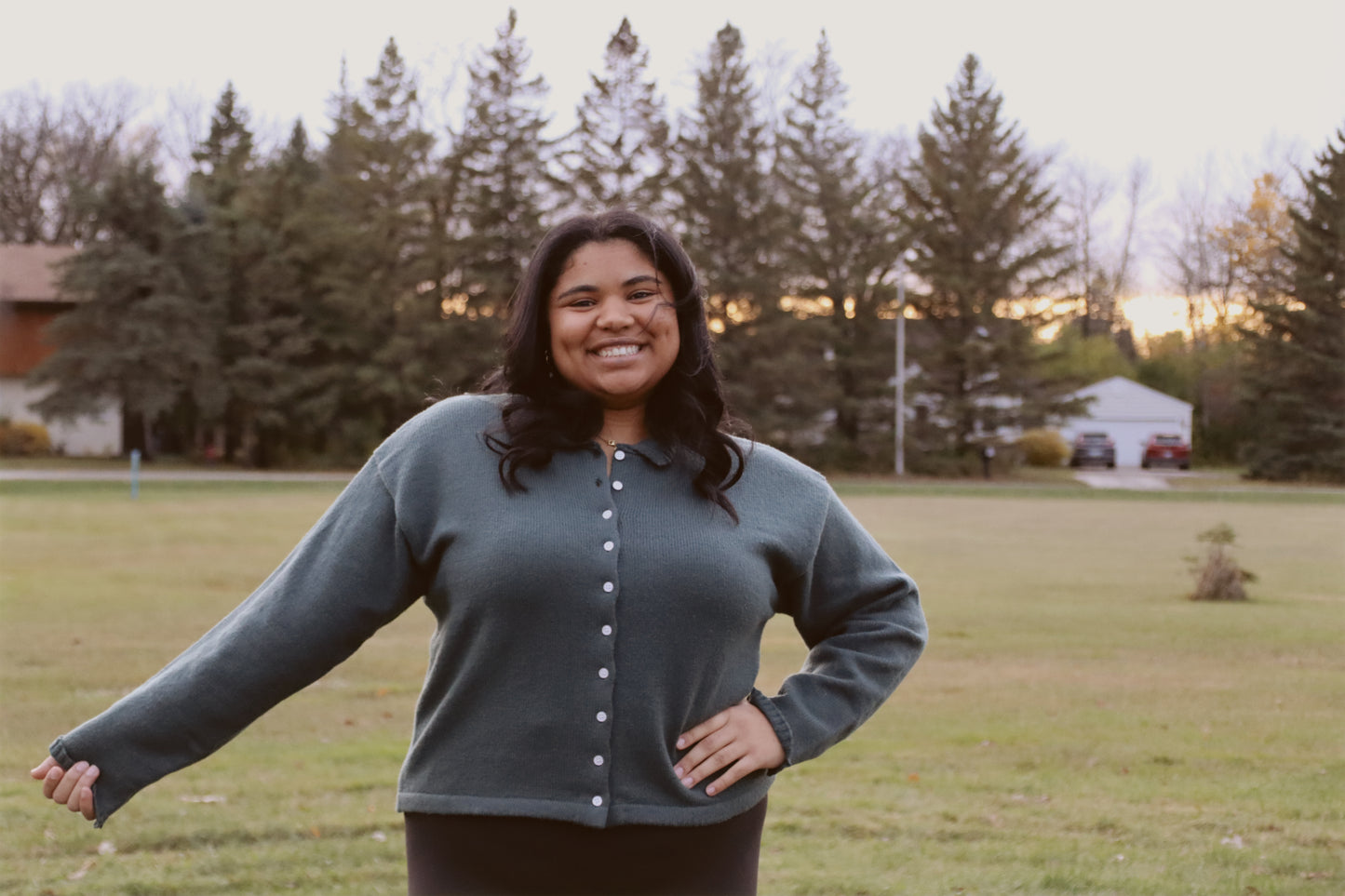 Plus Button Down Lettuce Trim Top