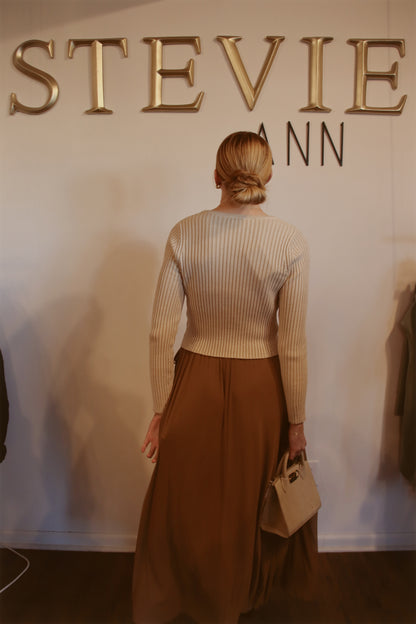 Ribbed Button-Up Cardigan