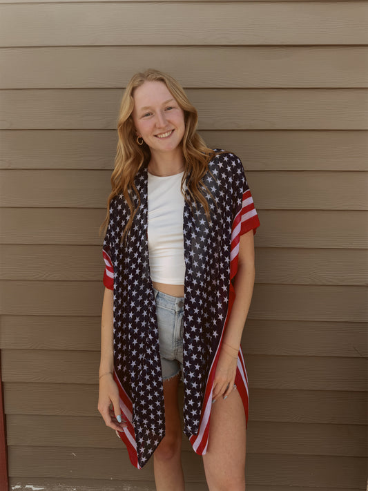 American Women USA Flag Kimono
