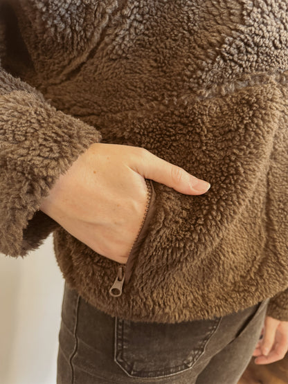 Cozy Sherpa Jacket With Pockets