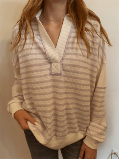 Stripe Contrast Bubble Tunic