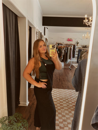 Textured Overall Jumpsuit