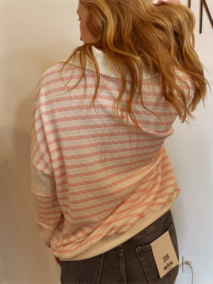 Stripe Contrast Bubble Tunic