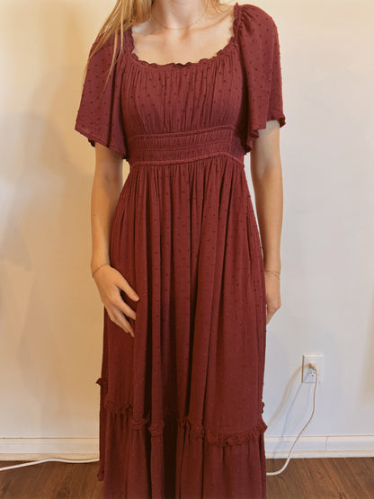 September Swiss Dot Maxi Dress