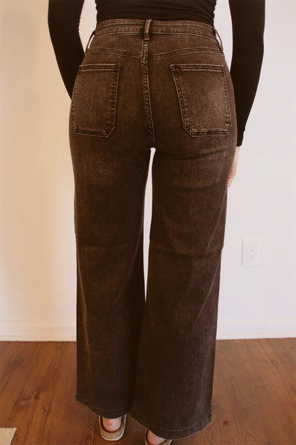 Mini Patch Pocket Wide Jeans – JBD