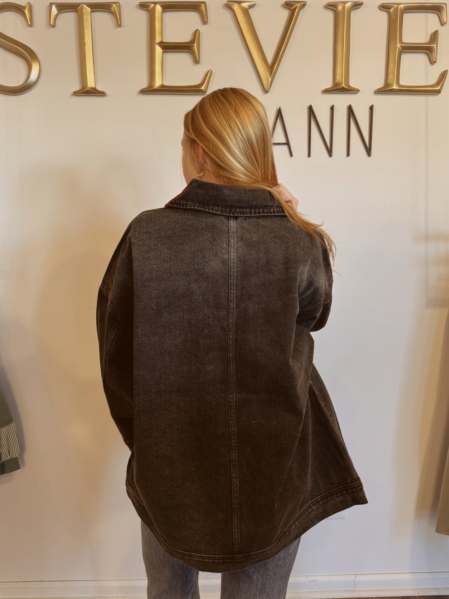 Boxy-Cut Denim Jacket