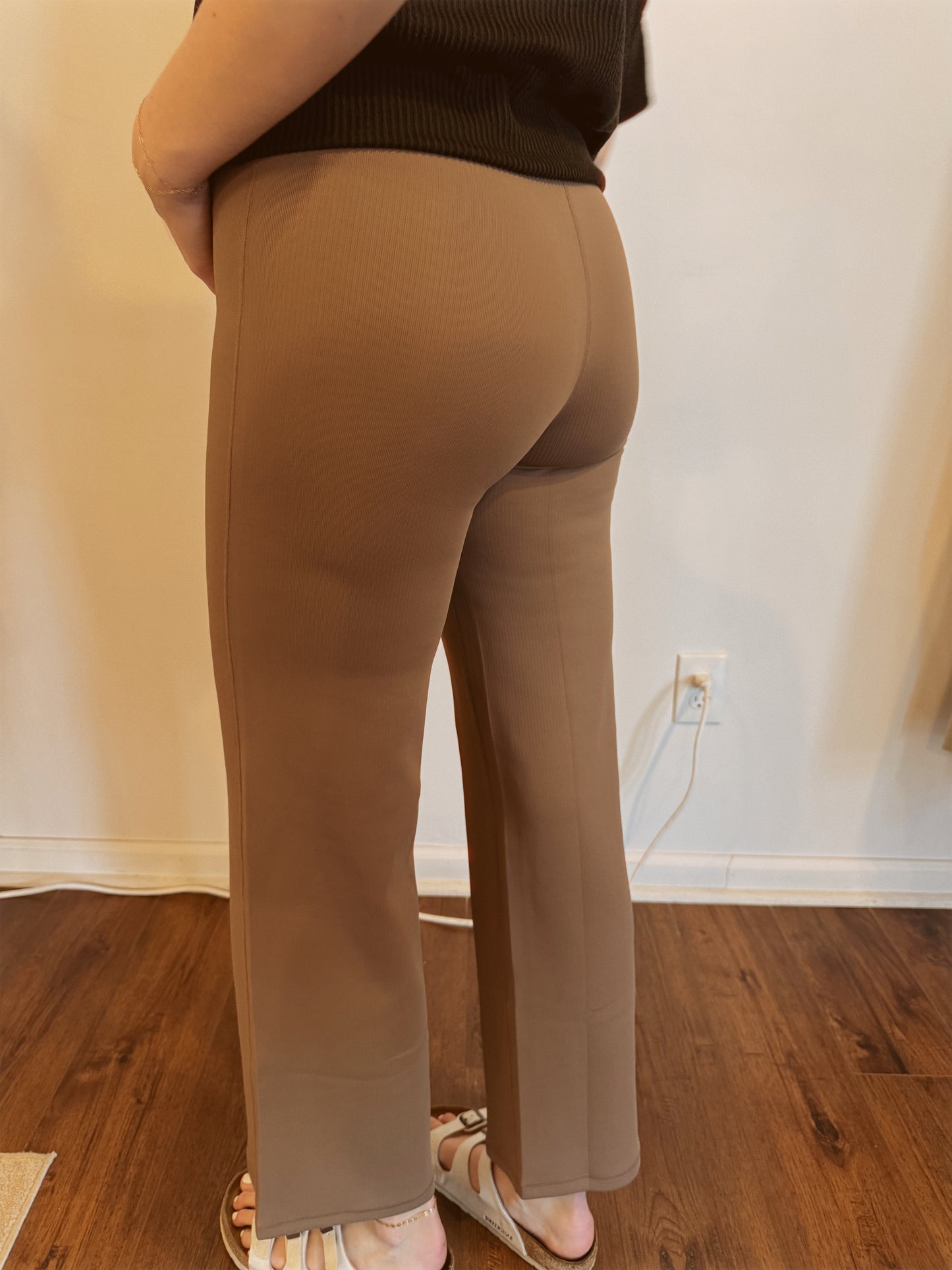 Jacquard Stripe Wide Leg Pant