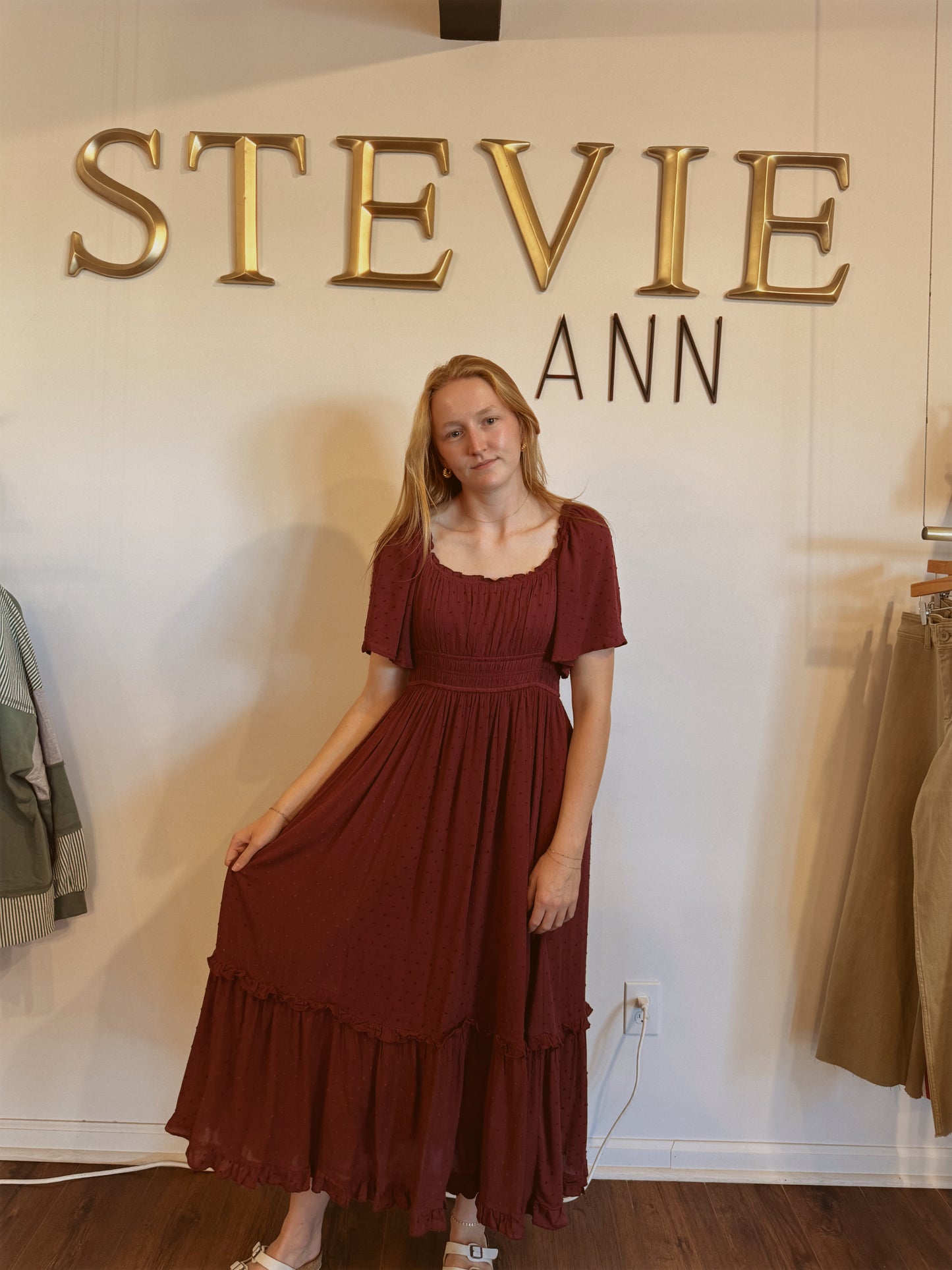 September Swiss Dot Maxi Dress