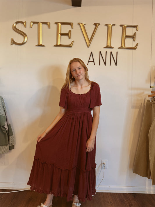 September Swiss Dot Maxi Dress