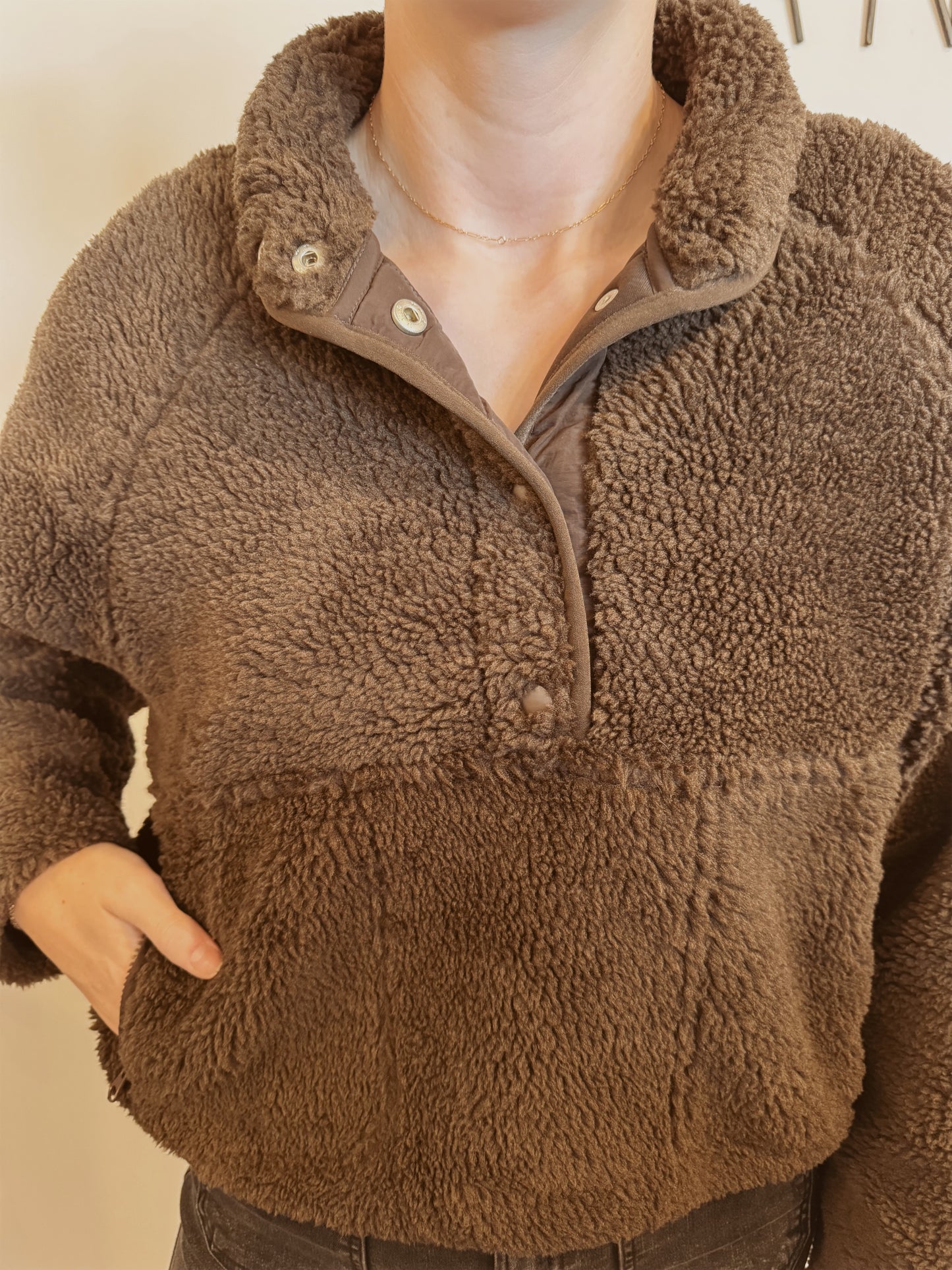 Cozy Sherpa Jacket With Pockets
