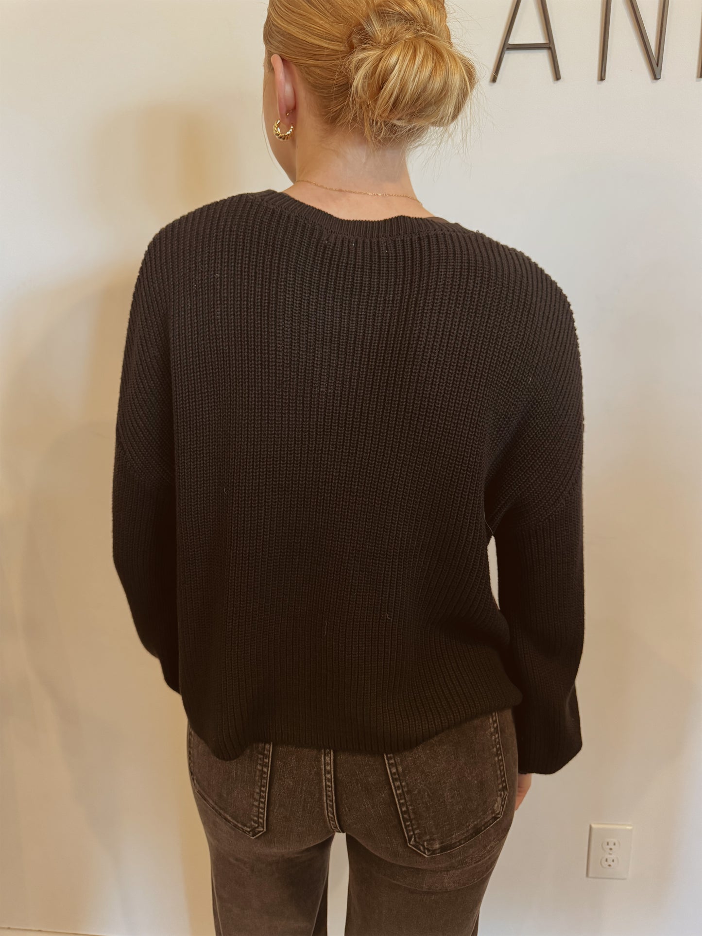 Pocket Detailed Crew Neck Sweater