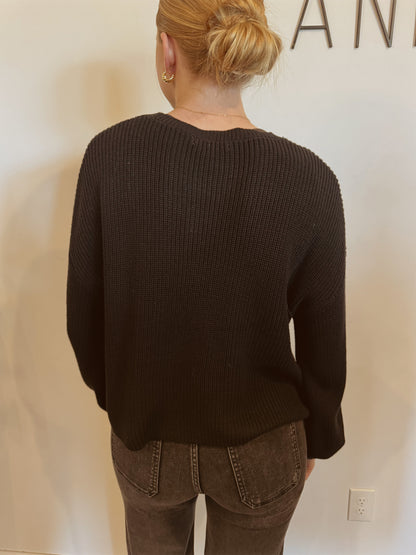 Pocket Detailed Crew Neck Sweater