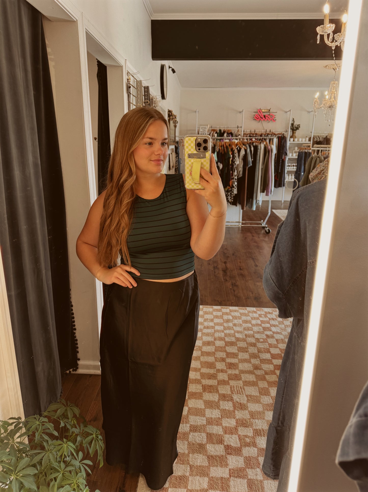 Heat Wave Maxi Satin Skirt