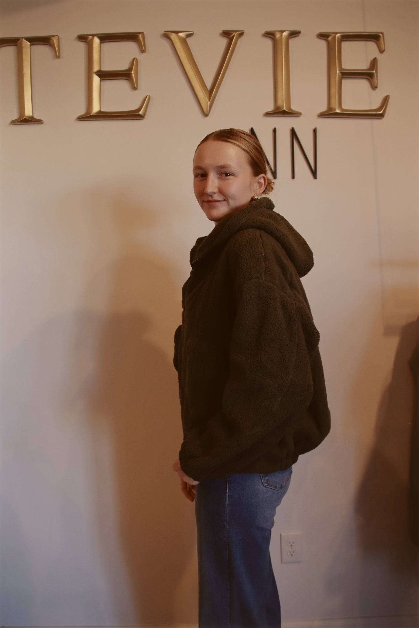 Oversized Teddy Bear Zip-Up Hoodie