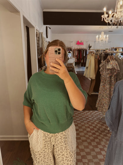 Wave Ribbed Top | Shorter Length