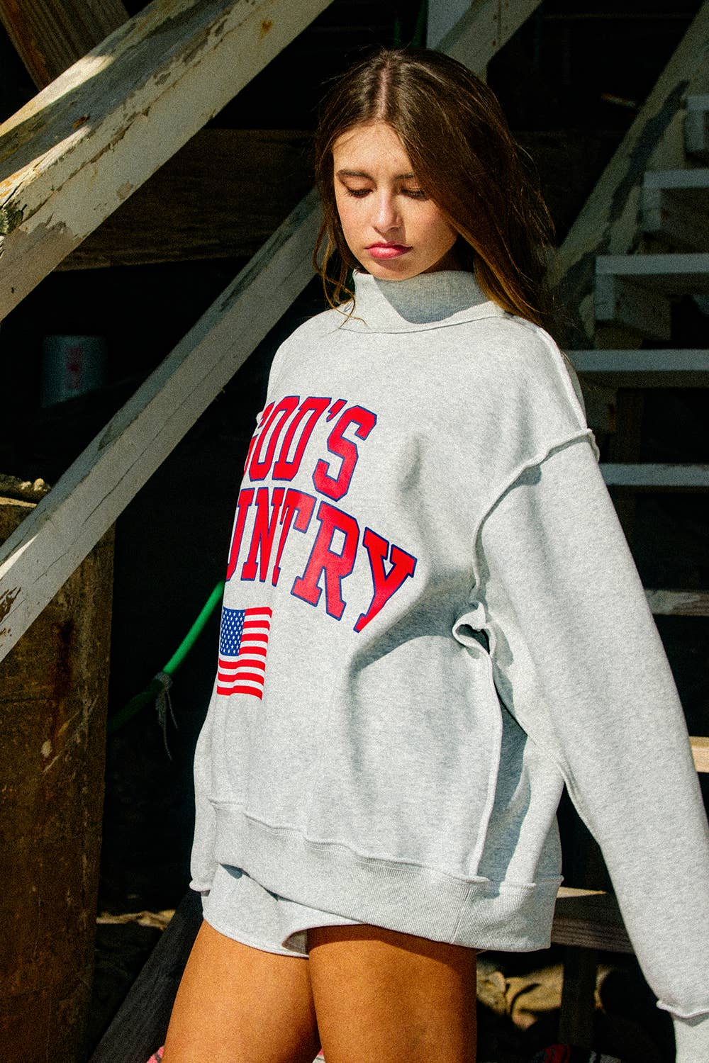 All-American Reversible Mock Neck