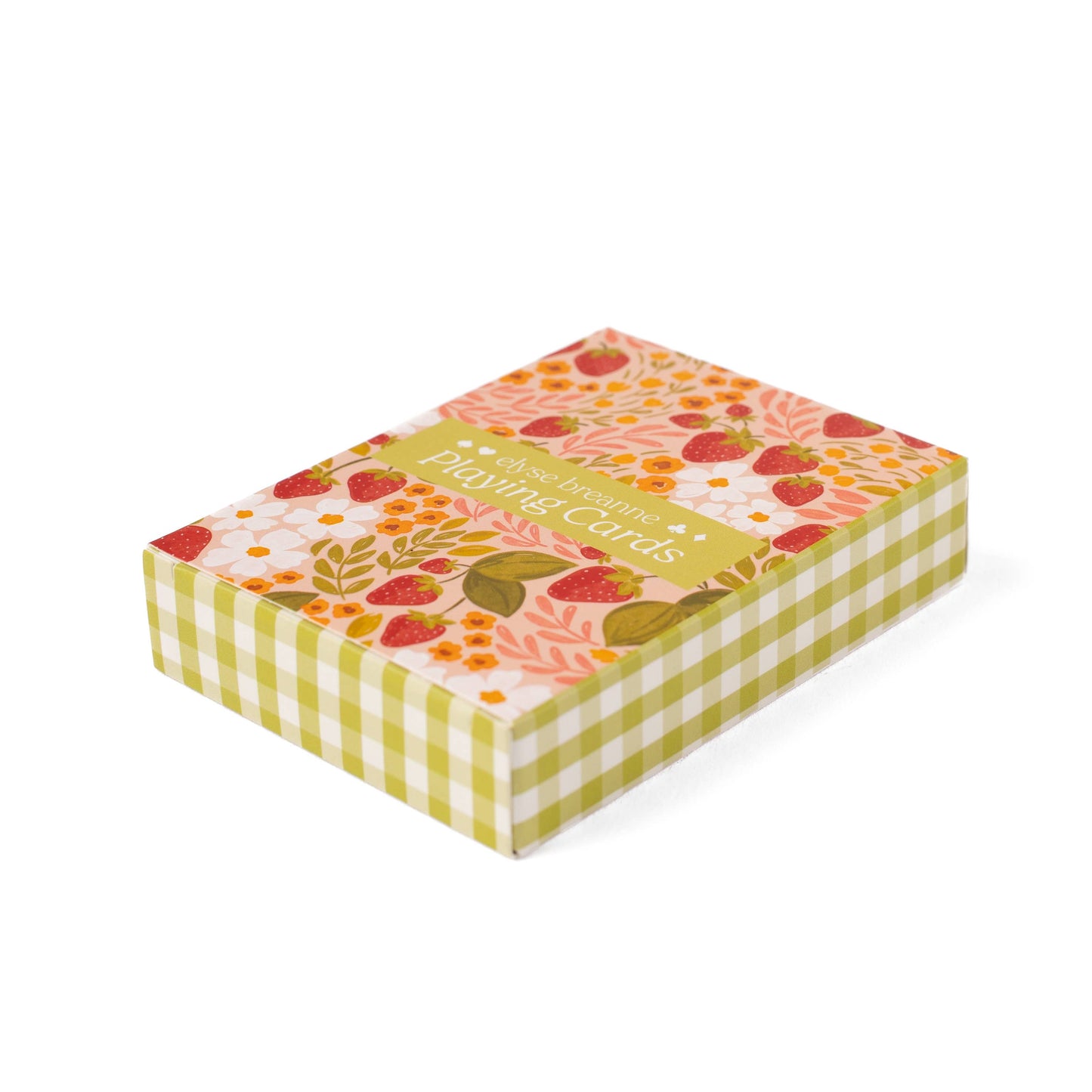Strawberry Patch x Green Gingham Deck of Cards