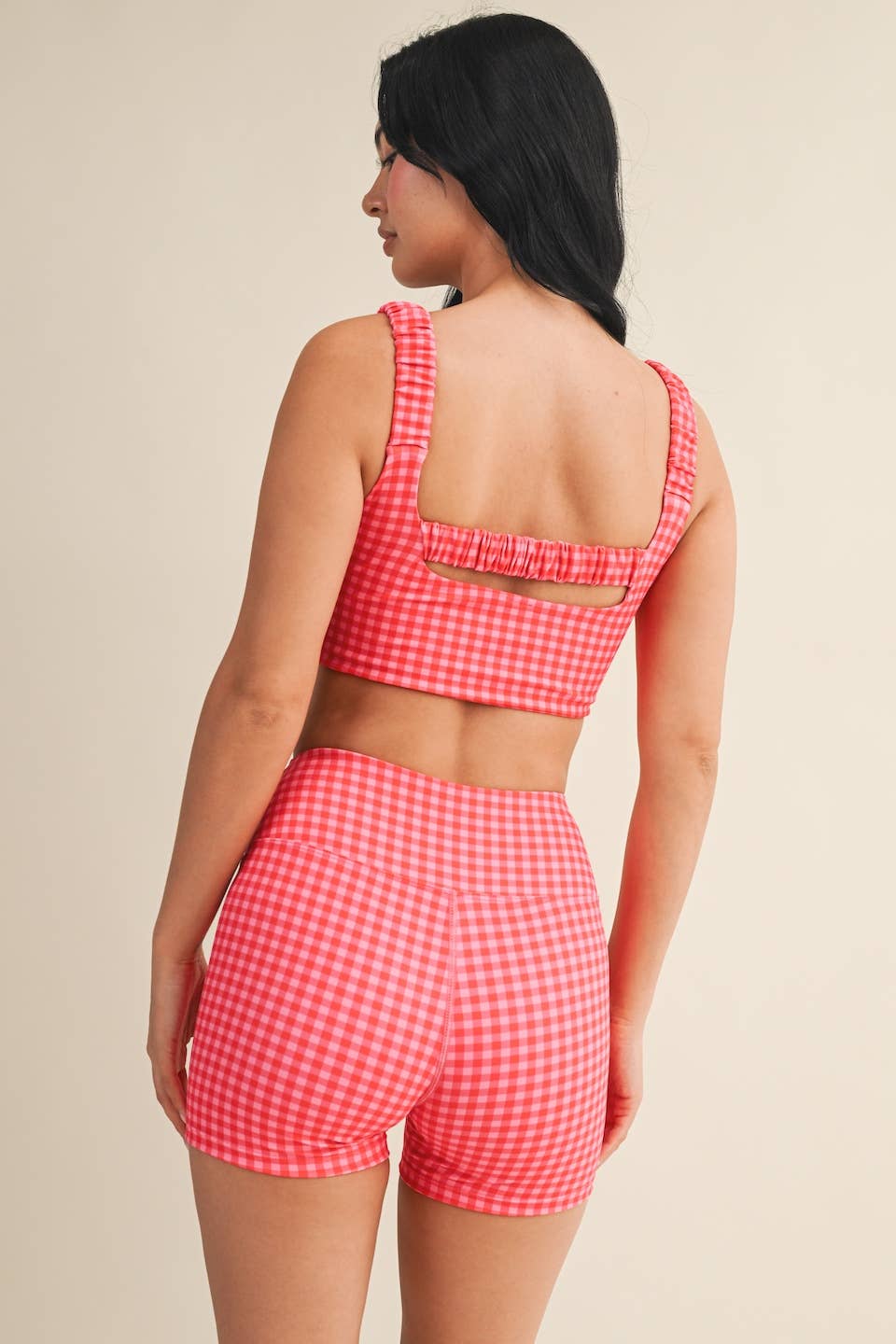 Gingham Ruched Bra