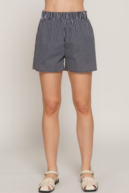 Stripe Poplin Shorts