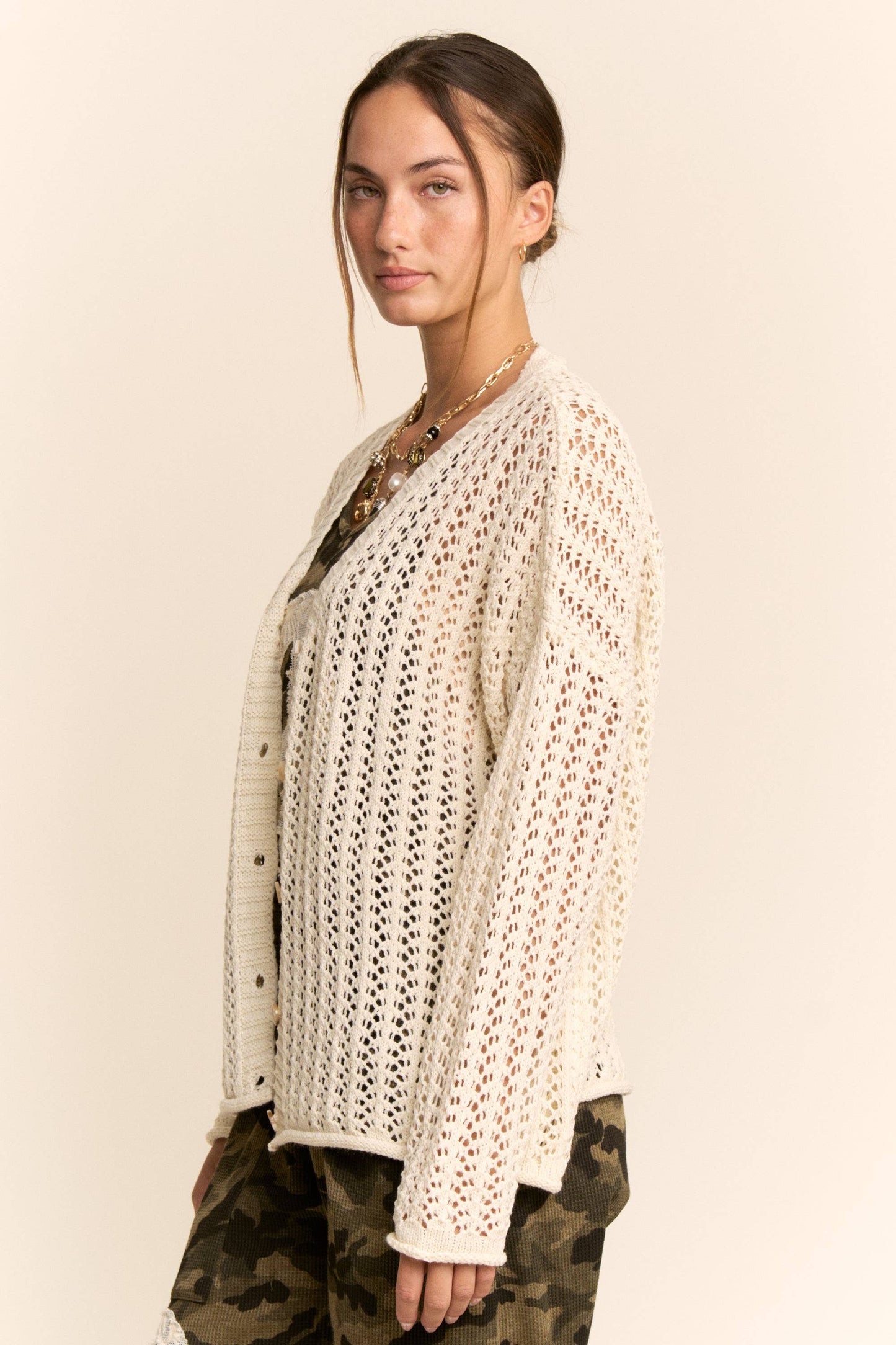 Plus Knit Crochet Cardigan