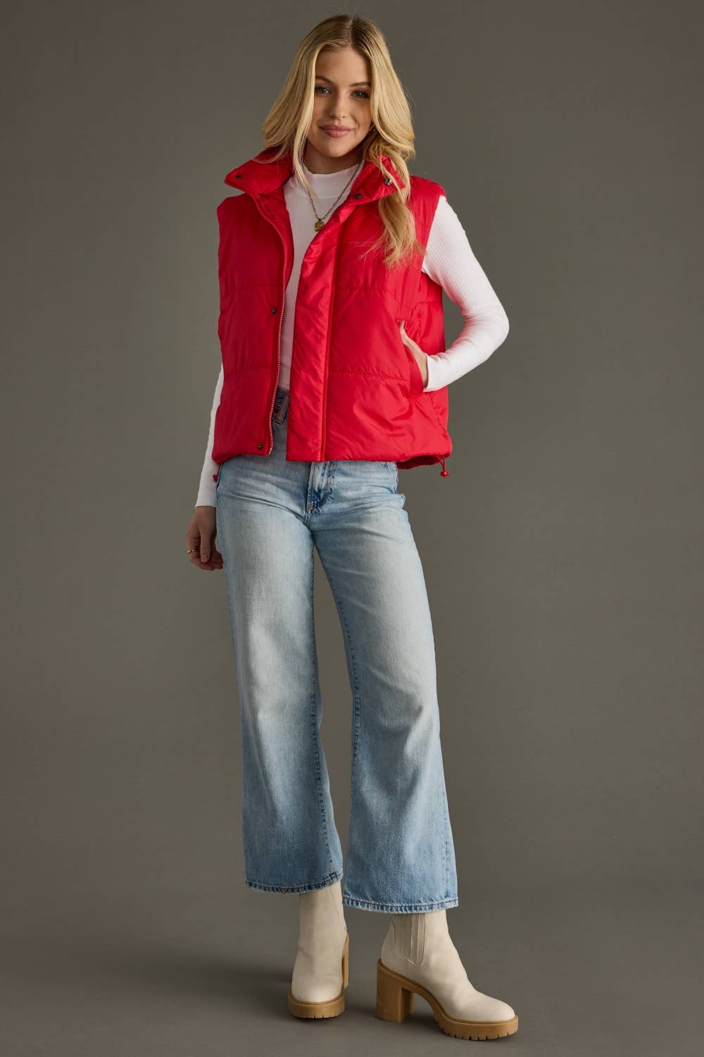 Red Winter Vest