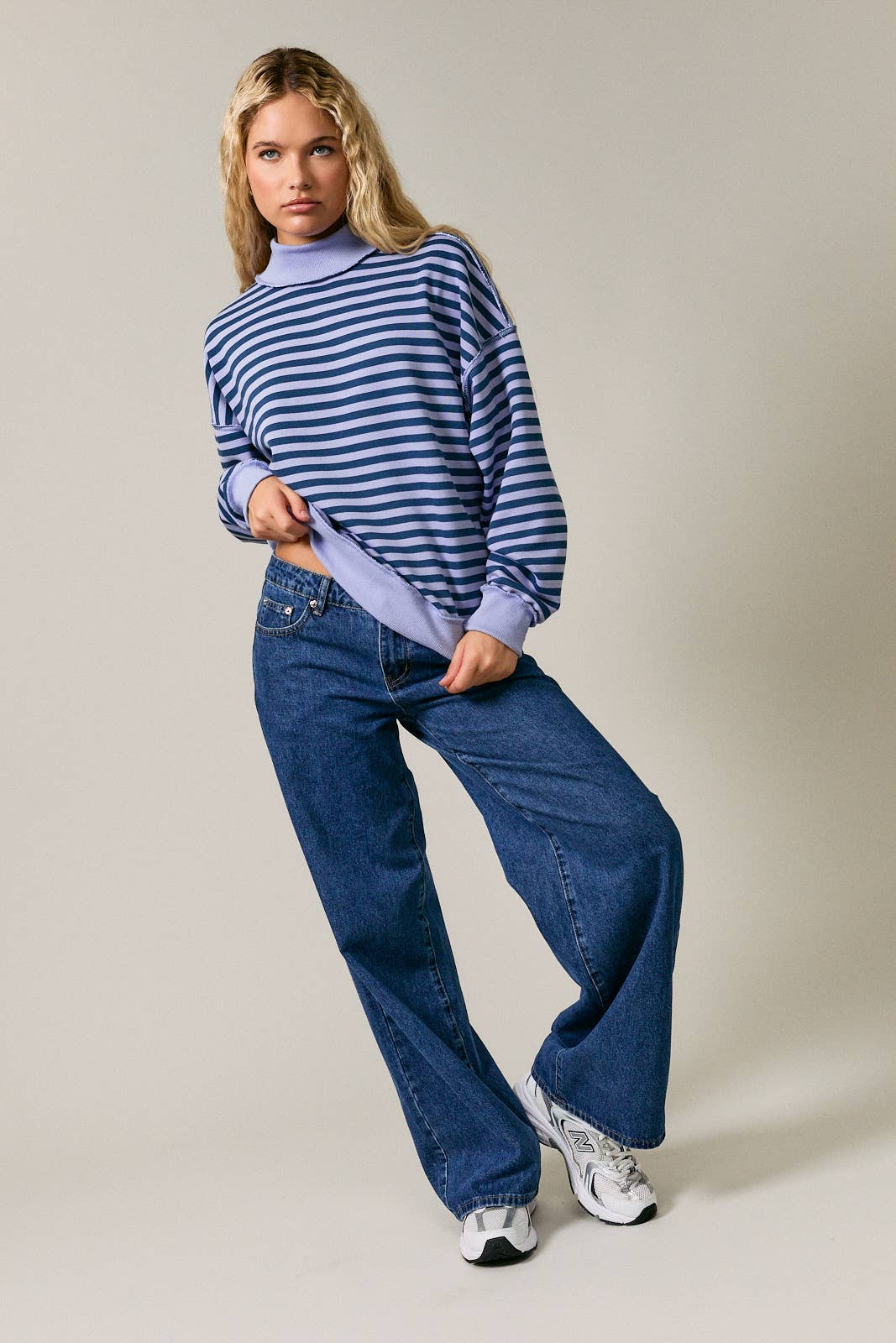 Lavender Lines Pullover